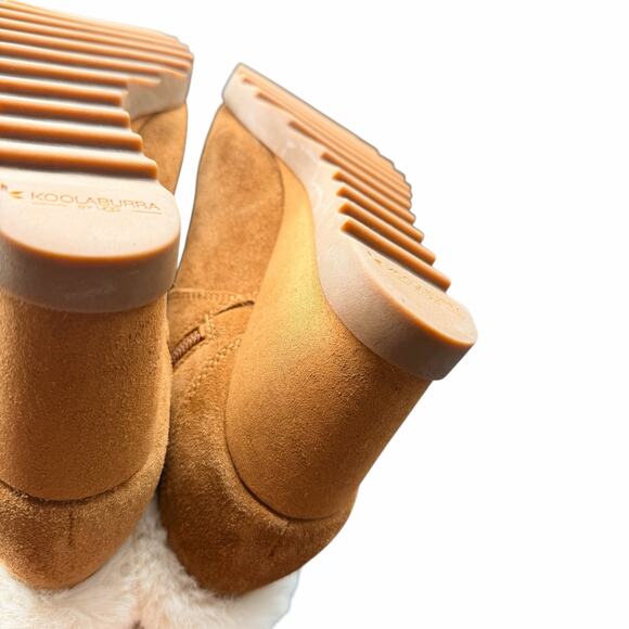 Koolaburra by UGG Shearling Suede Wedge Boots Tan 1124194 Size 8 - Picture 7 of 15
